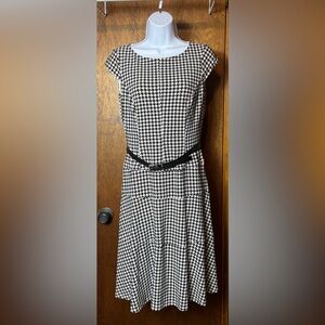 Anne Klein‎ Cap Sleeve Black and White Dress - 4